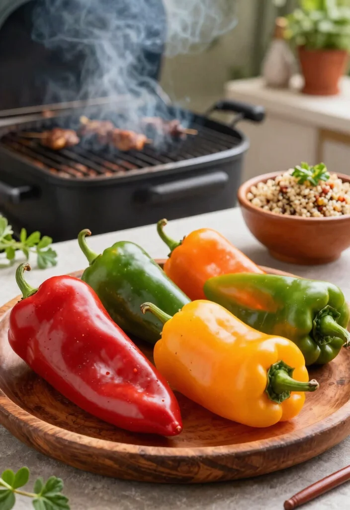 17 Delicious Smoker Food Ideas Beyond Just Brisket 2. Smoky Grilled Peppers 0