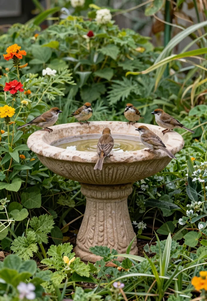 9 Handcrafted Pottery Bird Bath Ideas Rustic Charm 5. Textured Stoneware Bird Bath 0
