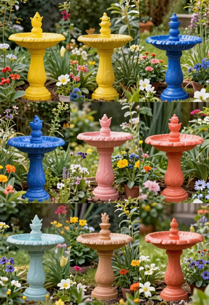 10 Best Bird Bath Color Ideas to Pop in Your Garden Conclusion 0
