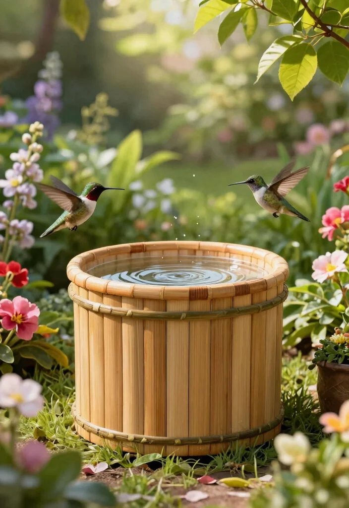 10 Best Bird Bath for Hummingbirds Expert Top Picks 2. Eco Friendly Bamboo Bird Bath 0