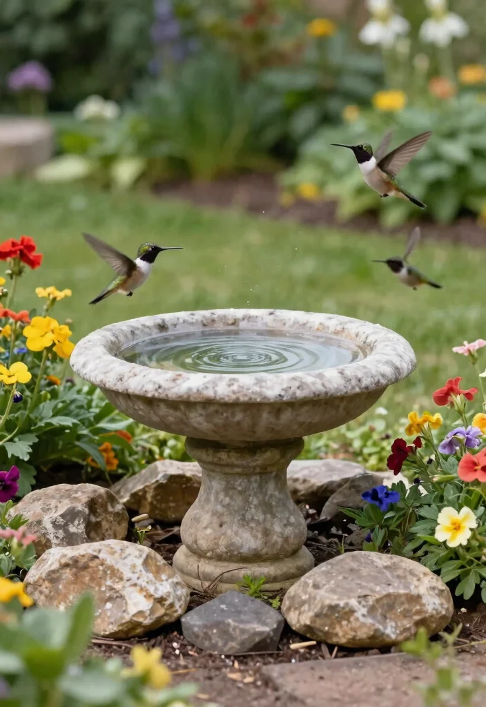 10 Best Bird Bath for Hummingbirds Expert Top Picks 6. Ground Level Bird Bath 0
