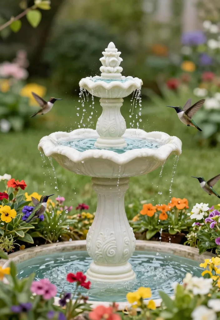 10 Best Bird Bath for Hummingbirds Expert Top Picks 8. Solar Powered Bird Bath Fountain 0