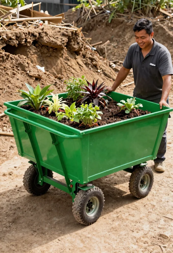 10 Best Heavy Duty Wheelbarrow Options for Construction 1. Gorilla Carts GOR866D Heavy Duty Poly Garden Cart 0