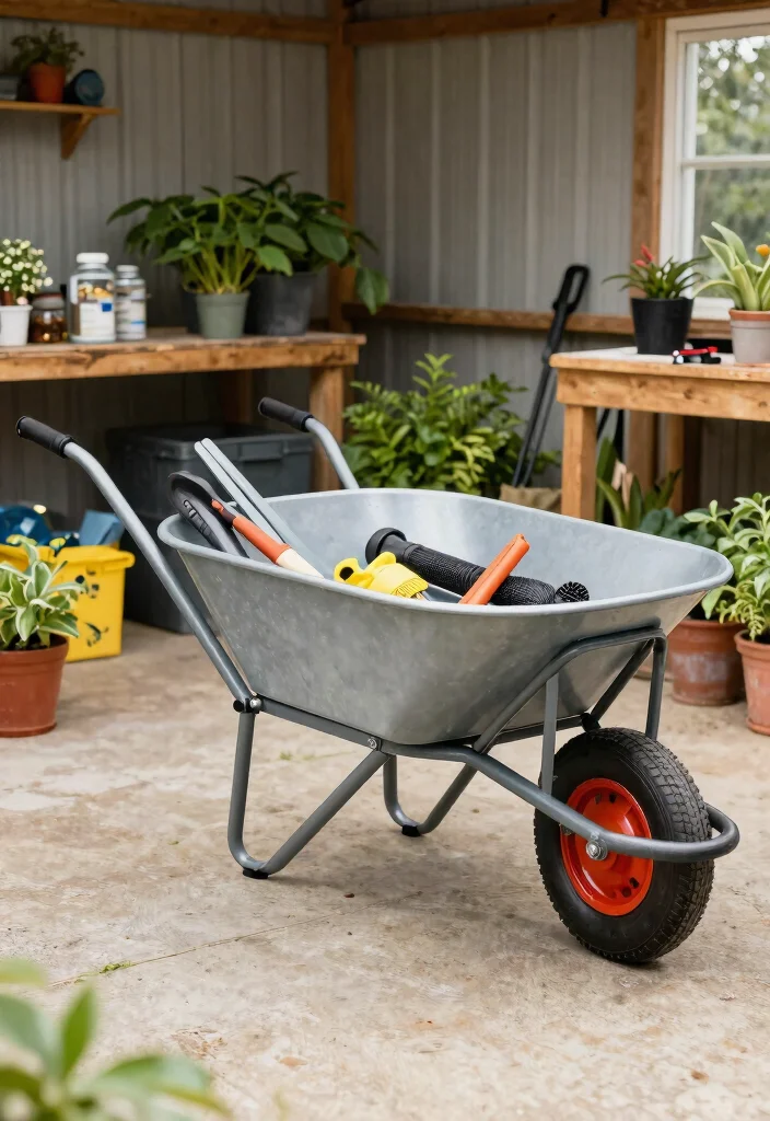 10 Best Heavy Duty Wheelbarrow Options for Construction 10. Craftman 2 in 1 Folding Wheelbarrow 0