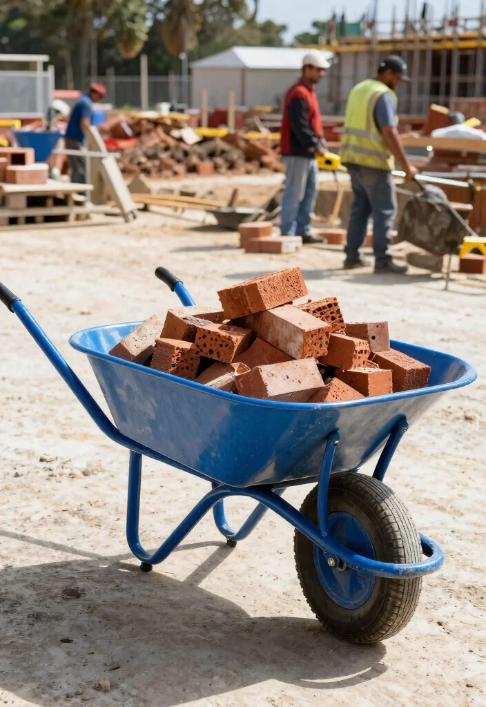 10 Best Heavy Duty Wheelbarrow Options for Construction 3. True Blue 6 Cubic Foot Heavy Duty Wheelbarrow 0