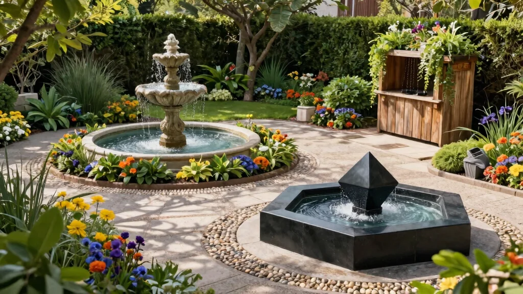 10 Best Water Fountain Top View PNG Assets for Design