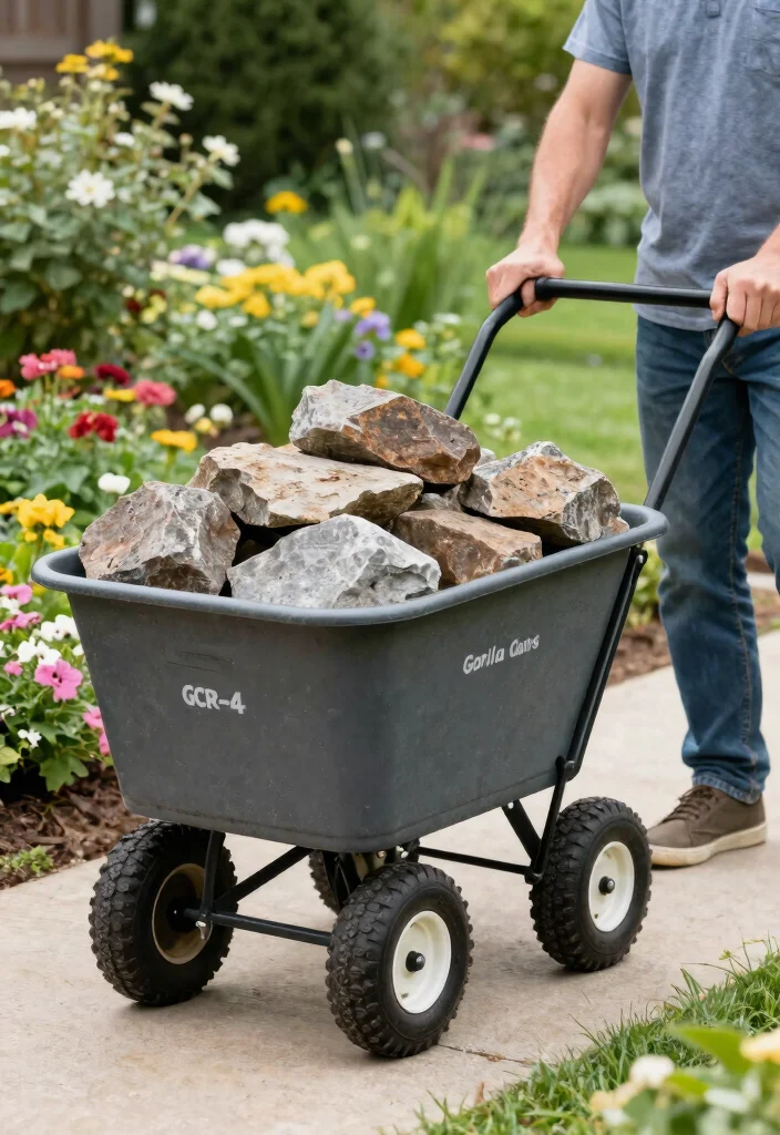 10 Best Wheelbarrow Models for Heavy Duty Yard Work 2. Gorilla Carts GCR 4 Steel Garden Cart 0