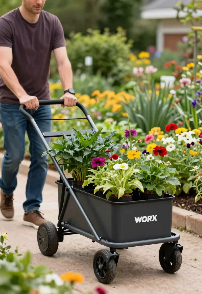 10 Best Wheelbarrow Models for Heavy Duty Yard Work 5. WORX Aerocart Multi Function Wheelbarrow 0