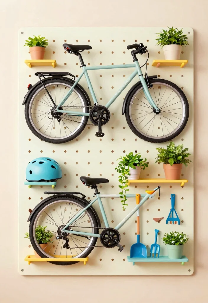 10 Creative Bike Storage Ideas Indoor Designs You Will Love 2. Creative Hooks and Pegboards 0
