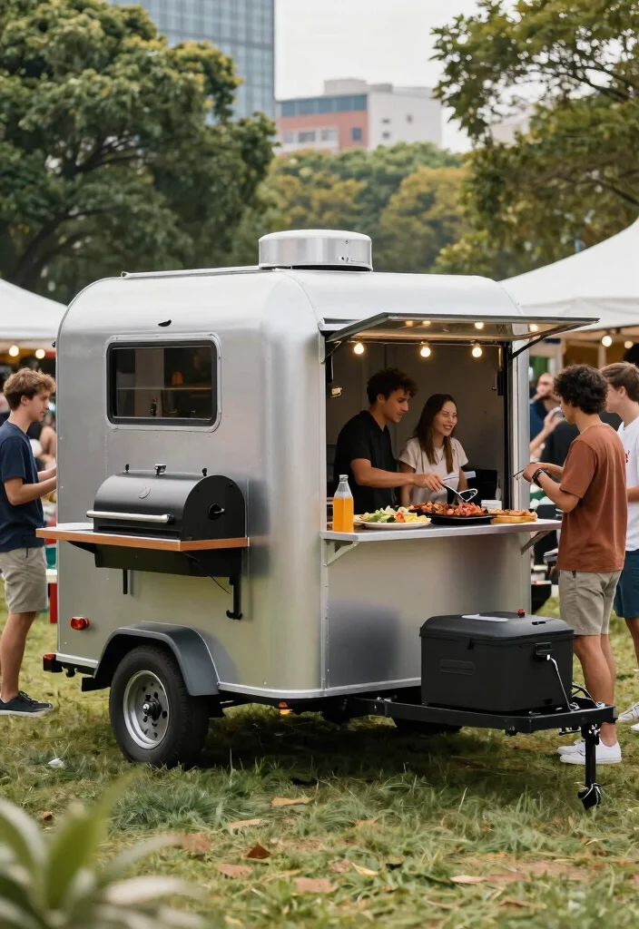 11 Badass Smoker Trailer Ideas for Tailgating and Events 5. The Portable Grill and Smoker Combo 0