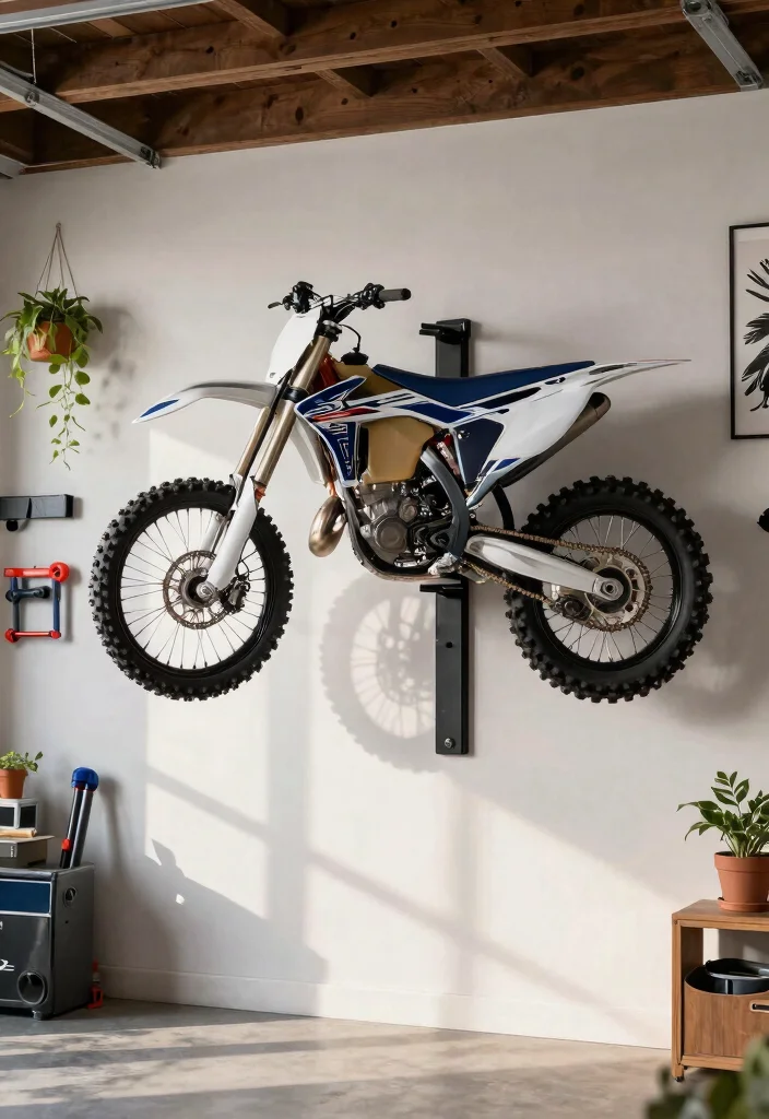 11 Best Dirt Bike Storage Ideas for Ultimate Protection 6. Wall Mounted Bike Hoist 0