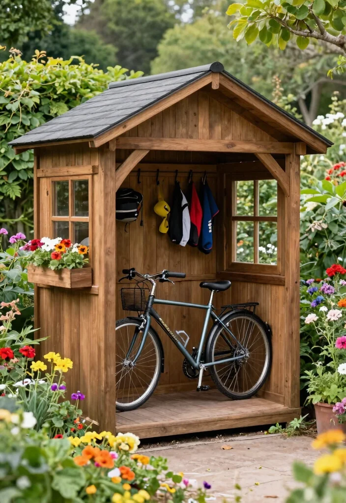 11 Best Secure Bike Storage Ideas to Prevent Theft 2 11 Best Secure Bike Storage Ideas to Prevent Theft 2. Stylish Bike Shed with Garden Charm 0