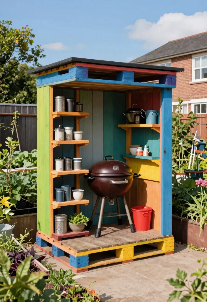 11 Best Smoker Shed Ideas to Protect Your BBQ Gear 2. Innovative Pallet Shed 0