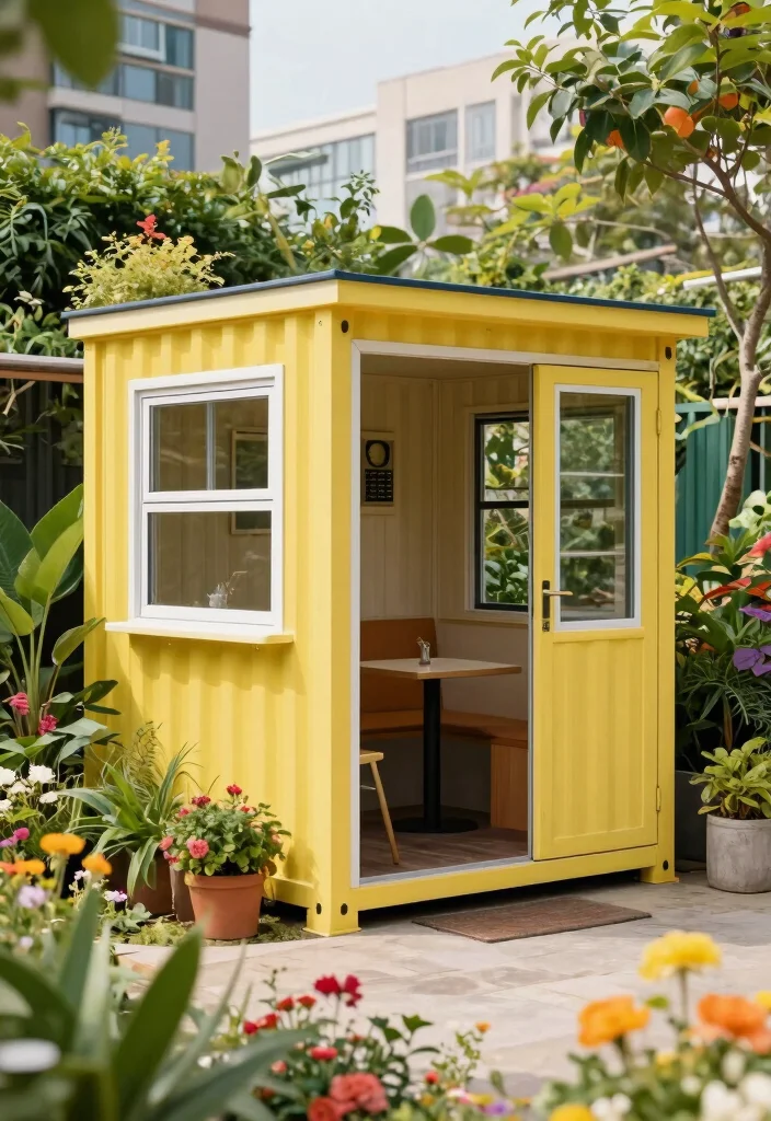 11 Best Smoker Shed Ideas to Protect Your BBQ Gear 6. Chic Container Shed 0