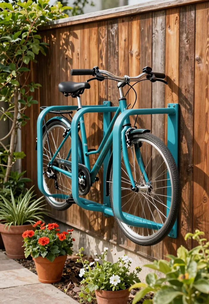 11 Best Vertical Bike Storage Ideas for Small Urban Gardens 1. Wall Mounted Bike Racks 0