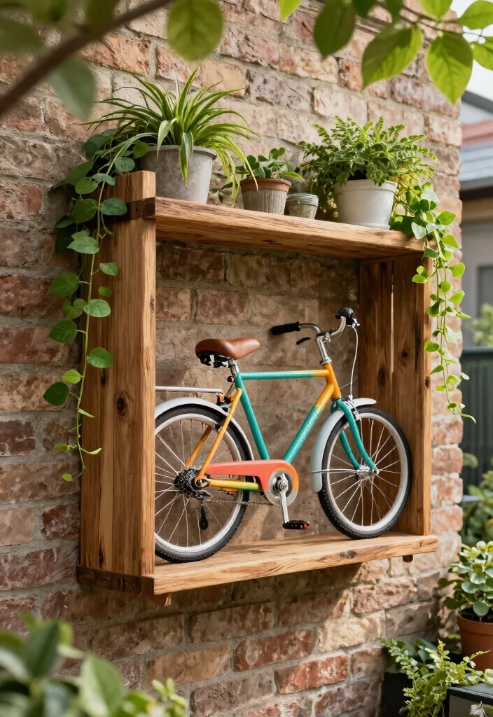 11 Best Vertical Bike Storage Ideas for Small Urban Gardens 2. Vertical Bike Shelves 0