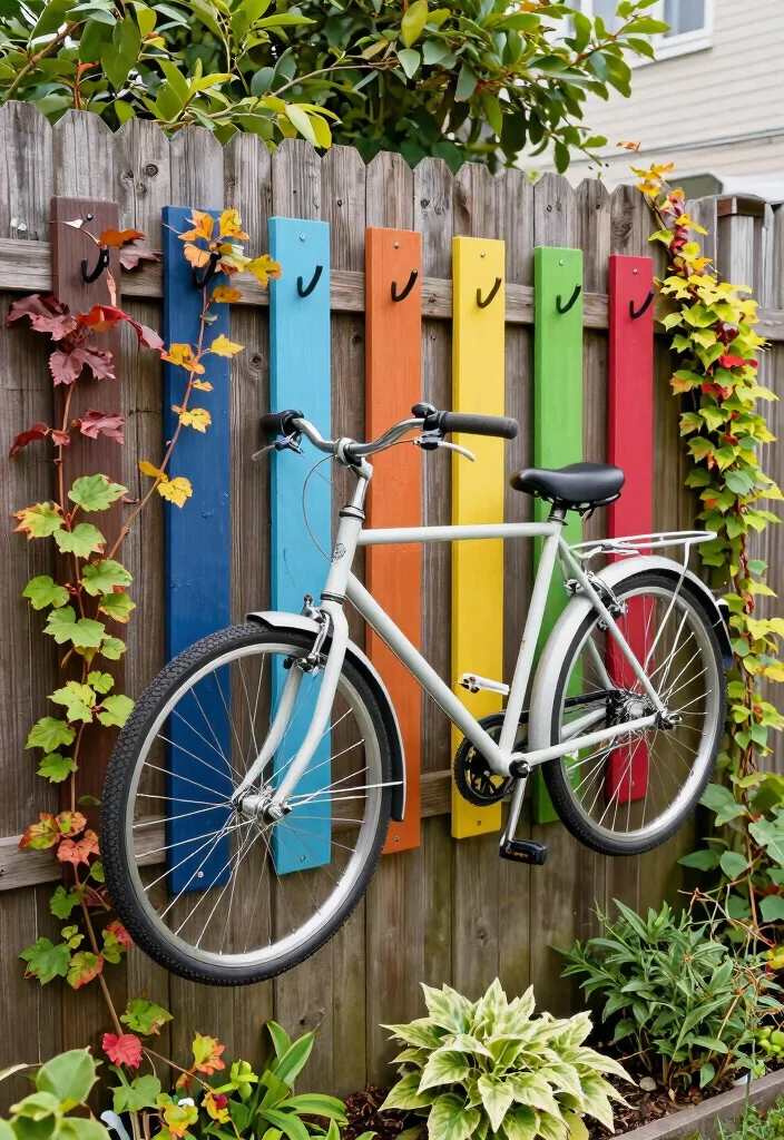 11 Best Vertical Bike Storage Ideas for Small Urban Gardens 3. Vertical Garden Bike Hooks 0