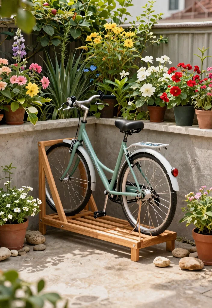 11 Best Vertical Bike Storage Ideas for Small Urban Gardens 6. Corner Bike Storage 0