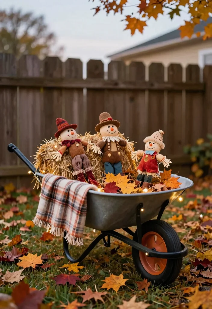11 Best Wheelbarrow Fall Decor Ideas for Your Front Yard 3. Hayride Vibes 0