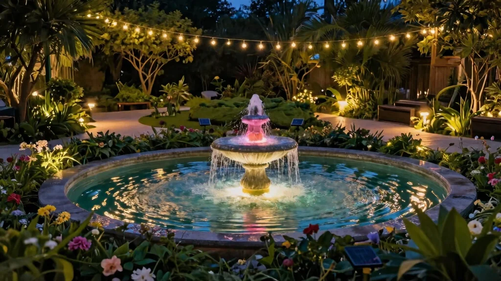 11 Brilliant Water Fountain Lighting Ideas for Nighttime