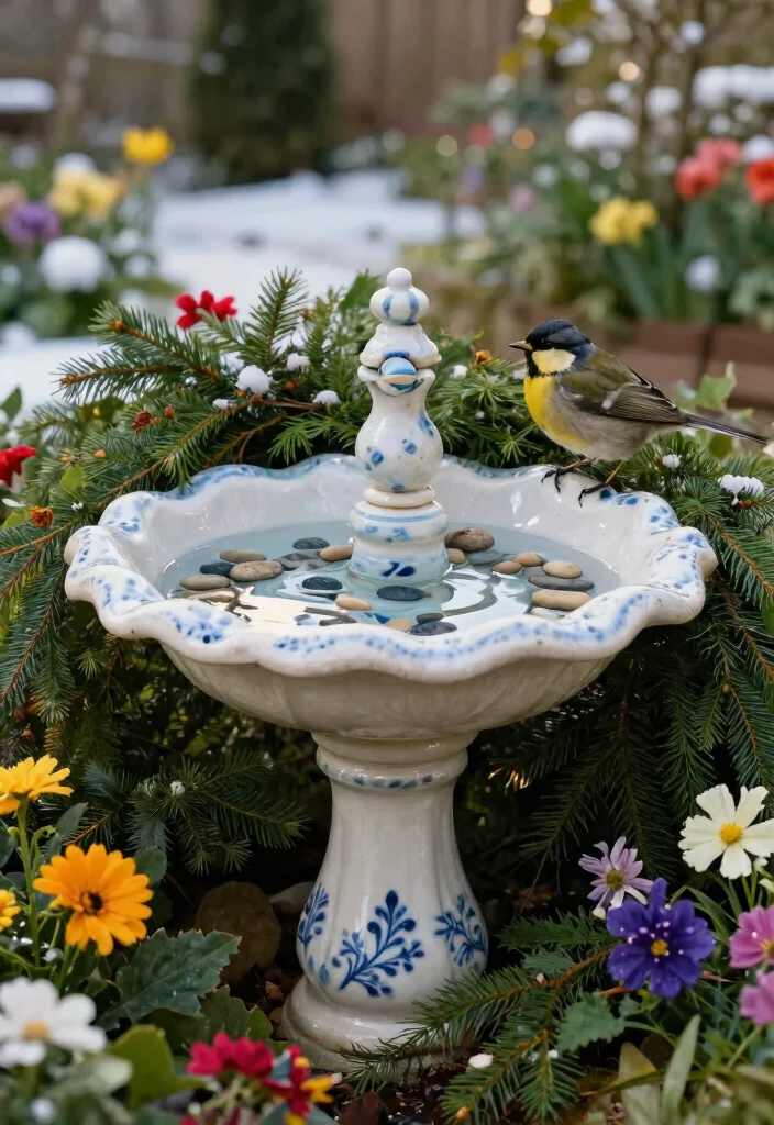 11 Brilliant Winter Bird Bath Ideas to Help Local Birds 3. Upcycled Bird Bath from a Sink 0