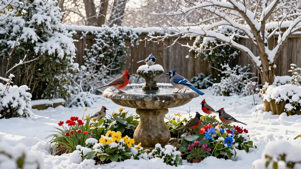 11 Brilliant Winter Bird Bath Ideas to Help Local Birds