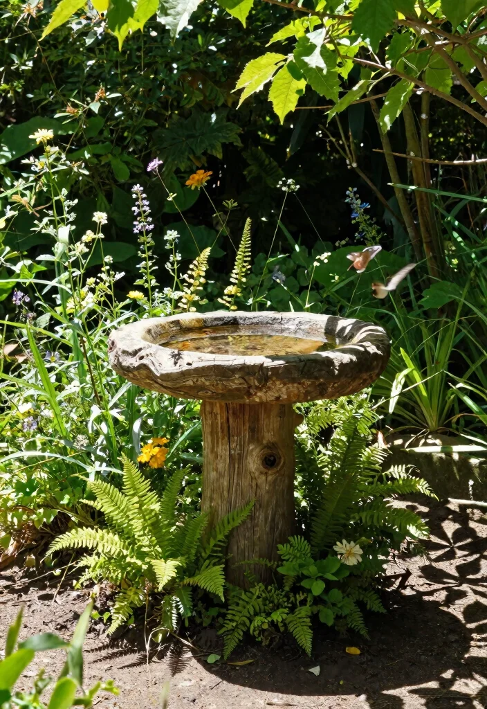 11 Creative Bird Bath Stand Ideas from Wood to Metal 1 11 Creative Bird Bath Stand Ideas from Wood to Metal 1. Rustic Log Stand 0