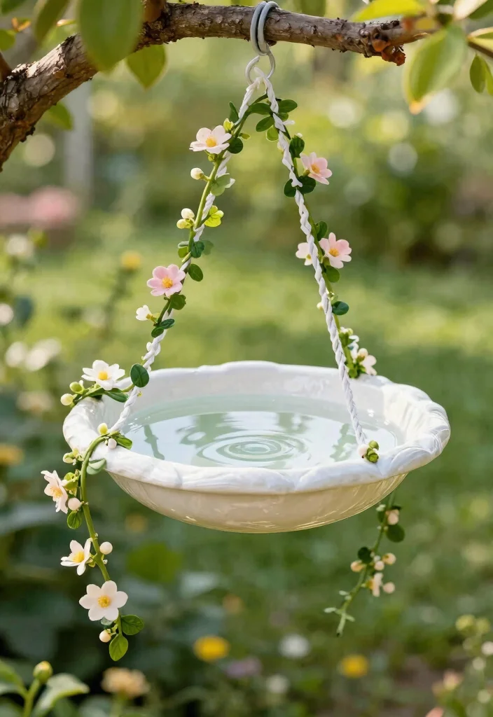11 Creative Bird Bath Stand Ideas from Wood to Metal 7 11 Creative Bird Bath Stand Ideas from Wood to Metal 7. Hanging Bird Bath 0