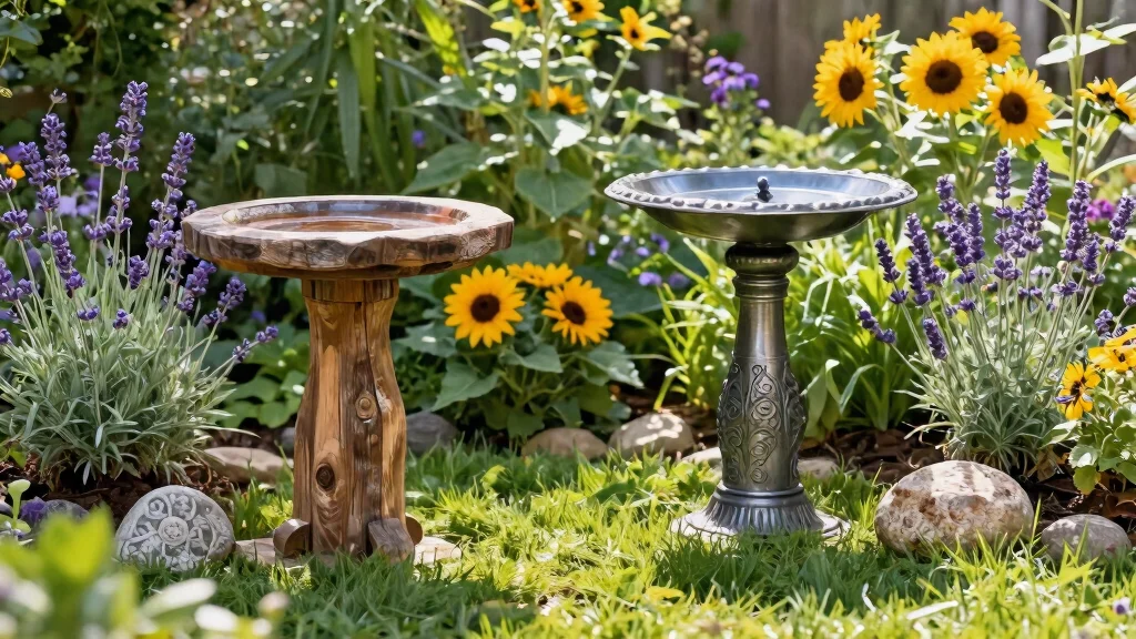 11 Creative Bird Bath Stand Ideas from Wood to Metal