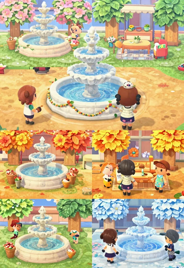11 Cute ACNH Water Fountain Ideas for Your Island 11 11 Cute ACNH Water Fountain Ideas for Your Island 11. Seasonal Fountain Themes 0