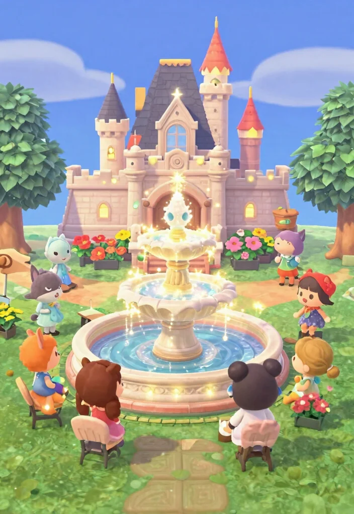 11 Cute ACNH Water Fountain Ideas for Your Island 8 11 Cute ACNH Water Fountain Ideas for Your Island 8. Fairy Tale Fountain 0
