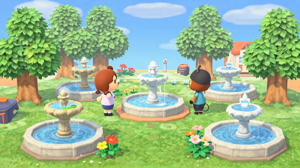 11 Cute ACNH Water Fountain Ideas for Your Island