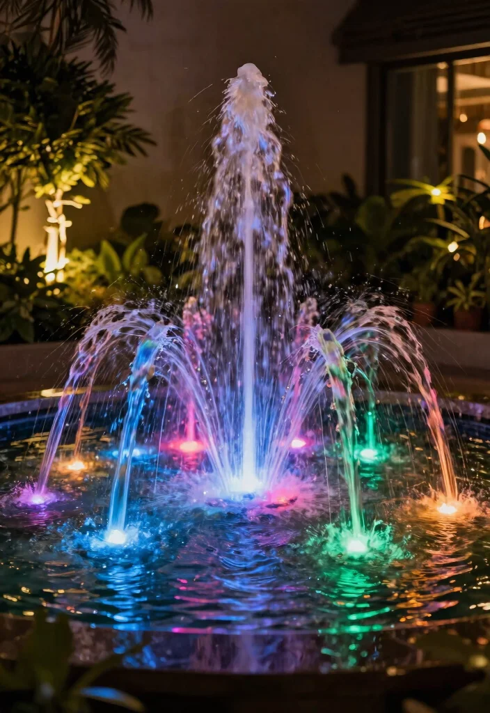 11 Easy Table Top Water Fountain DIY Projects for Your Indoor Zen Garden 9. LED Light Fountain 0