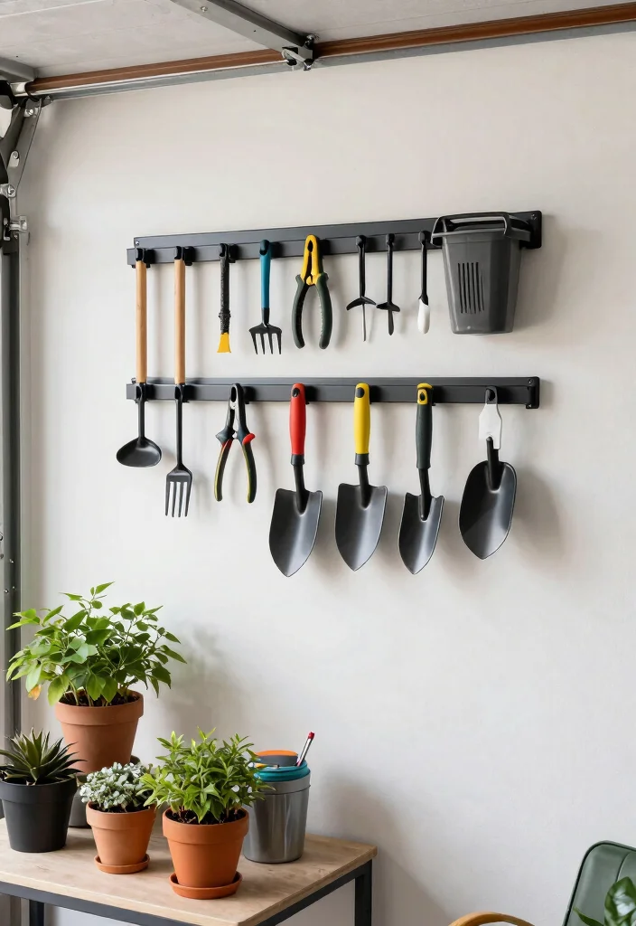 11 Efficient Car and Bike Storage Ideas for Shared Garages 4. Magnetic Tool Holders Easy Accessibility 0