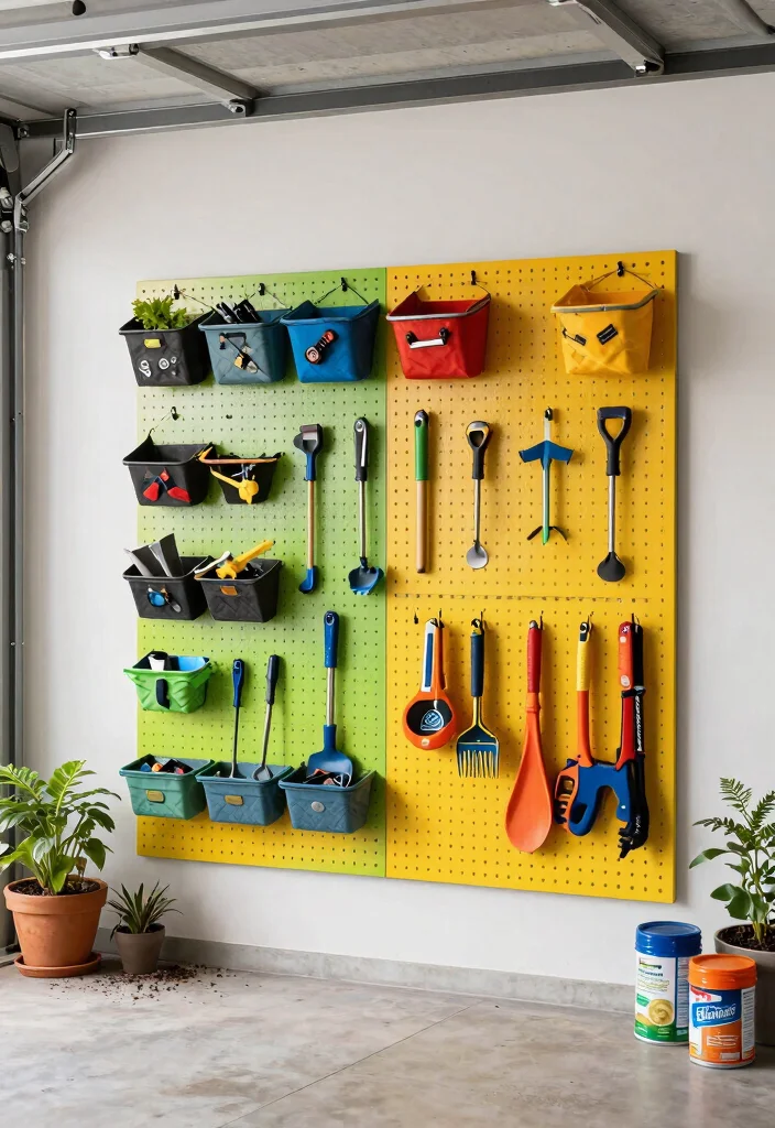 11 Efficient Car and Bike Storage Ideas for Shared Garages 5. Pegboard Panels Versatile Organization 0