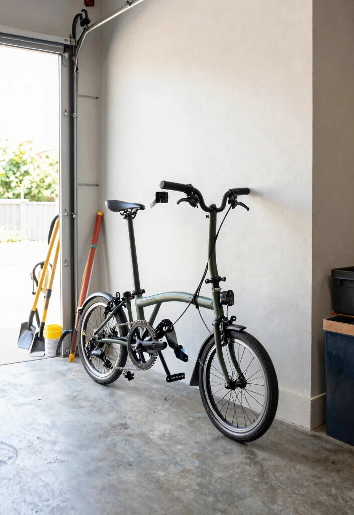 11 Efficient Car and Bike Storage Ideas for Shared Garages 8. Foldable Bikes Space Saving Design 0