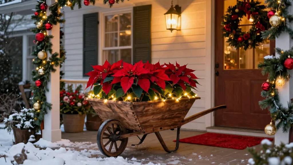 11 Festive Christmas Wheelbarrow Ideas for Holiday Porches