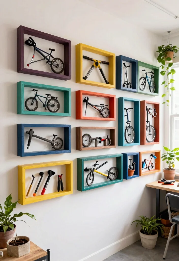 11 Functional Bike Tool Storage Ideas for Your Workshop 11. Customized Wall Art Tool Storage 0