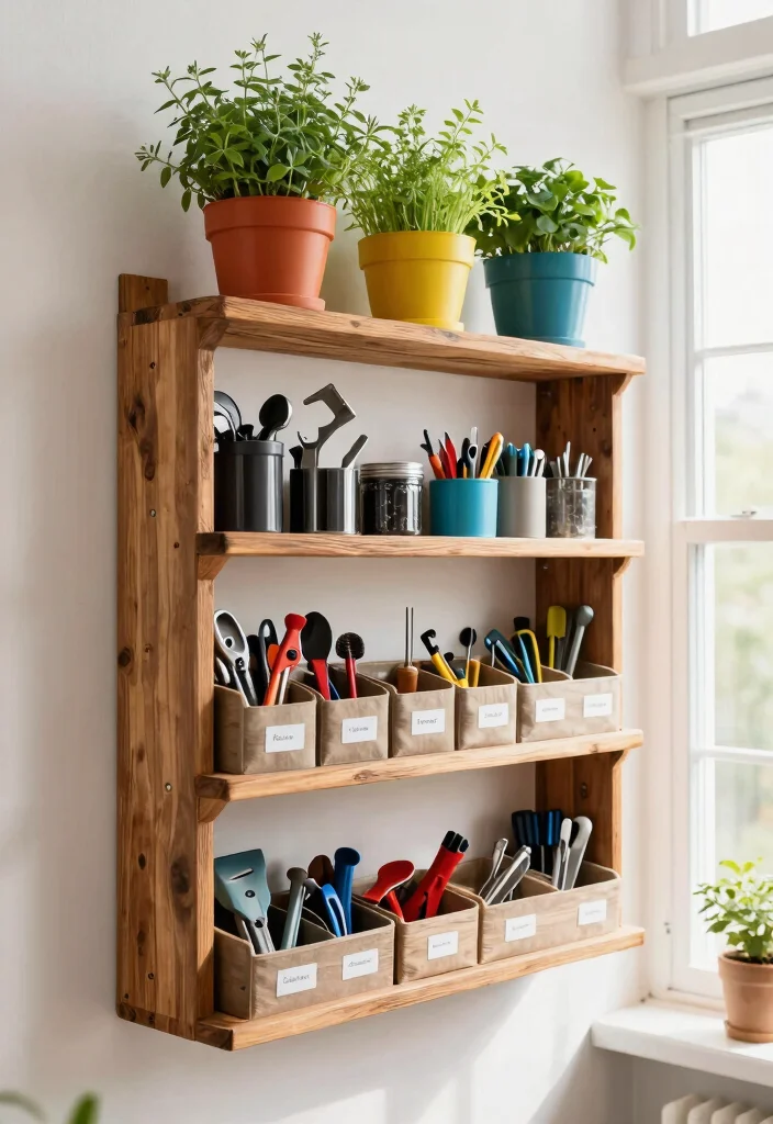 11 Functional Bike Tool Storage Ideas for Your Workshop 2. Wall Mounted Tool Shelves 0