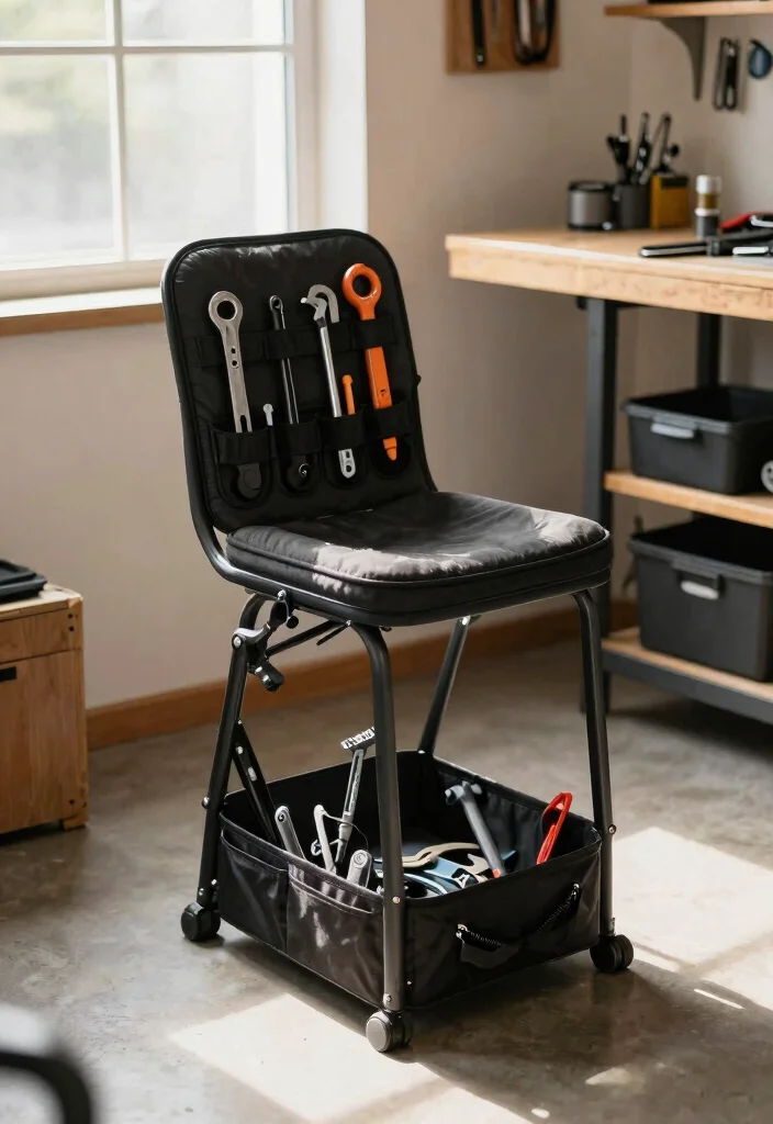 11 Functional Bike Tool Storage Ideas for Your Workshop 9. Bike Tool Holder Chair 0