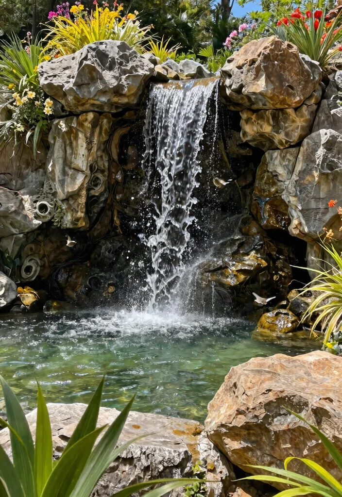 11 Grand Park Water Fountain Ideas for Large Landscapes 2 11 Grand Park Water Fountain Ideas for Large Landscapes 2. Naturalistic Rock Waterfall 0