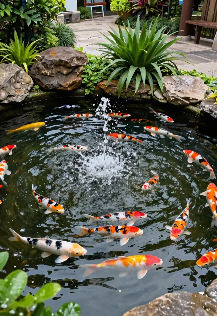 11 Grand Park Water Fountain Ideas for Large Landscapes 6 11 Grand Park Water Fountain Ideas for Large Landscapes 6. Koi Pond Fountain 0