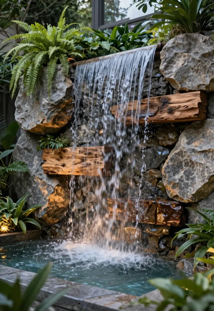 11 Grand Park Water Fountain Ideas for Large Landscapes 8 11 Grand Park Water Fountain Ideas for Large Landscapes 8. Biophilic Design Water Wall 0