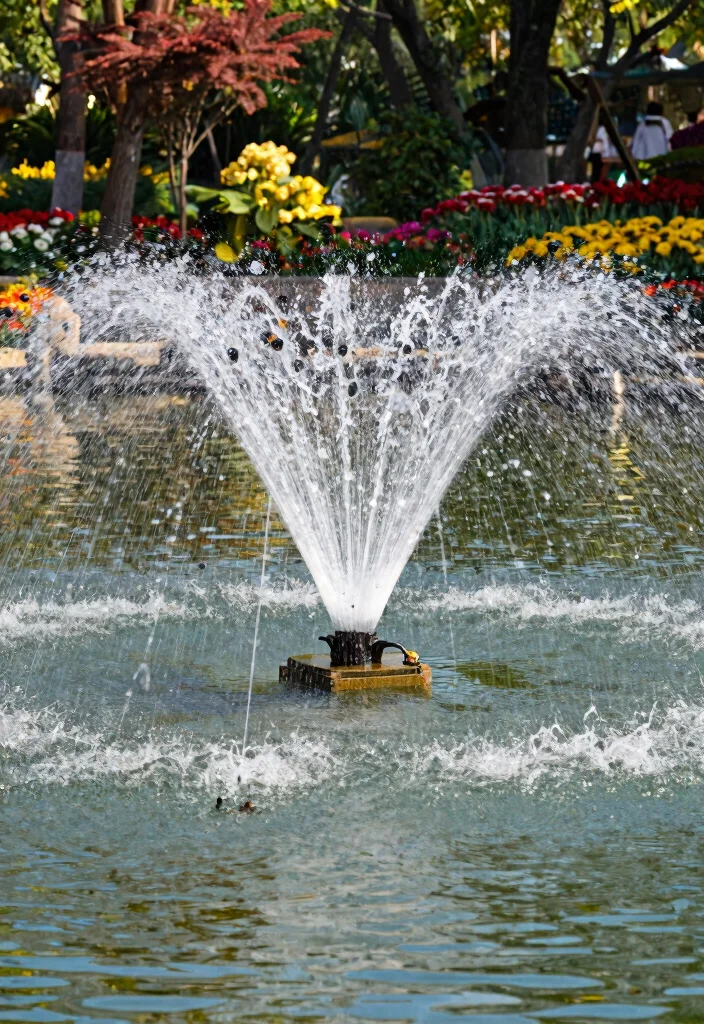 11 Grand Park Water Fountain Ideas for Large Landscapes 9 11 Grand Park Water Fountain Ideas for Large Landscapes 9. Floating Fountain for Large Ponds 0
