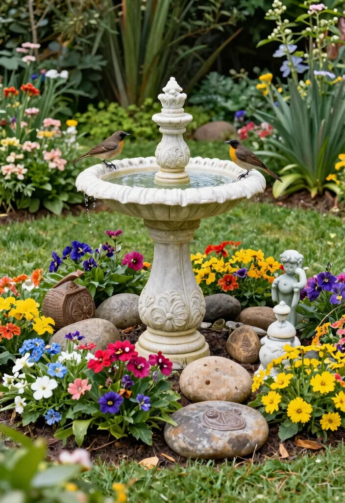 11 Guide to the Best Location for Bird Bath Placement 10. In a Decorative Setting 0