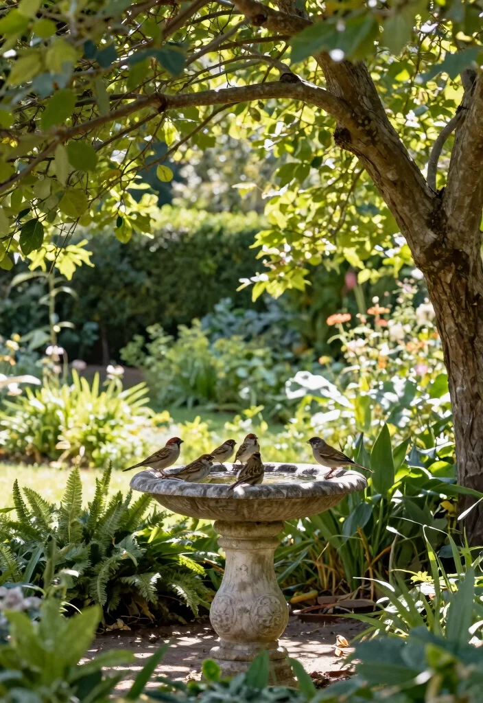 11 Guide to the Best Location for Bird Bath Placement 3. Under Protective Cover 0