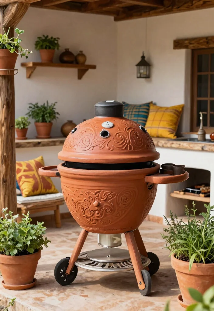11 Modern Smoker Grill Designs for Eco Friendly Outdoor Kitchens 5. Terracotta Clay Smoker Grill 0