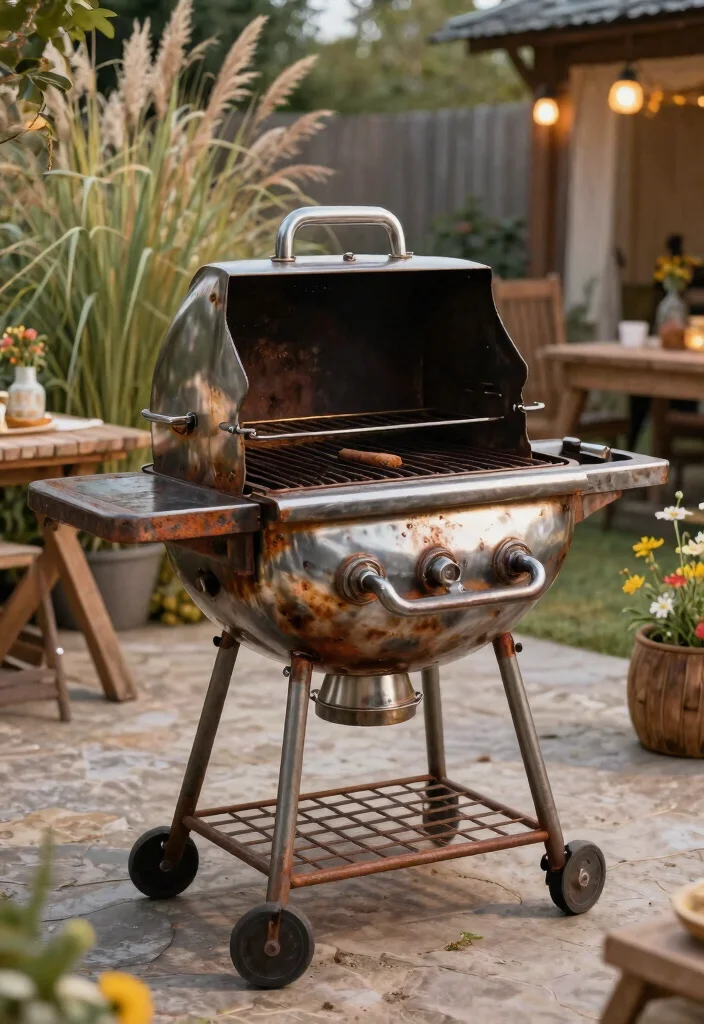 11 Modern Smoker Grill Designs for Eco Friendly Outdoor Kitchens 6. Recycled Metal Smoker Grill 0