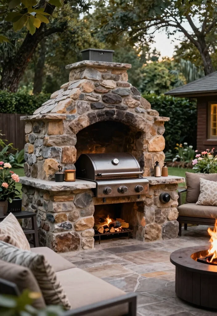 11 Modern Smoker Grill Designs for Eco Friendly Outdoor Kitchens 7. Stone Built Smoker Grill 0