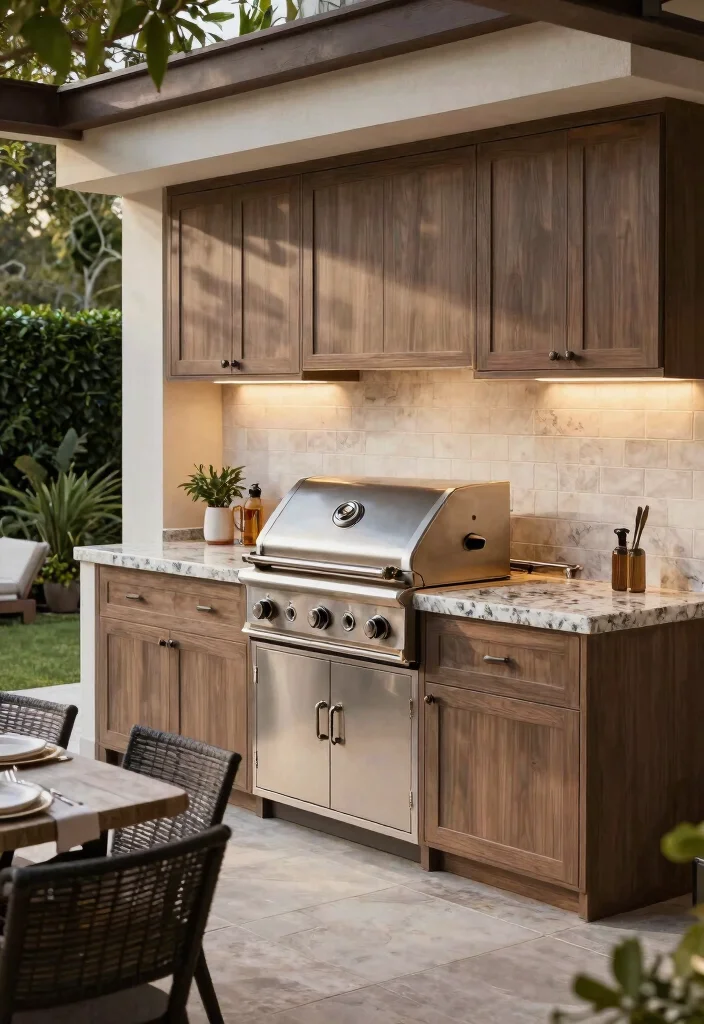 11 Modern Smoker Grill Designs for Eco Friendly Outdoor Kitchens 9. Integrated Smoker Grill with Outdoor Kitchen 0